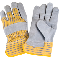 Premium Rugged Fitters Gloves, Large, Split Cowhide Palm, Cotton Inner Lining GTA Hardware Inc