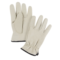 Gants de conducteur doubl&eacute;s pour l'hiver, Moyen, Paume en Cuir fleur de vache, Molleton GTA Hardware Inc