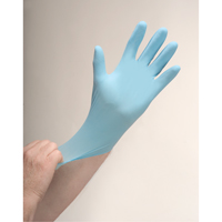 Gants d'examen r&eacute;sistants &agrave; la perforation, Moyen, Nitrile, 4,5 mils, Sans poudre, Bleu GTA Hardware Inc