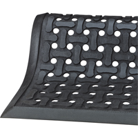 Comfort Flow Mats, Slotted, 2-83/100' x 9-1/12' x 3/8", Black, Nitrile GTA Hardware Inc