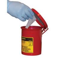 Mini bidons pour d&eacute;chets huileux pour dessus d'&eacute;tabli, Homologu&eacute; FM, 0,45 gal. US, Rouge GTA Hardware Inc