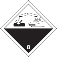 &eacute;tiquettes d'exp&eacute;dition TMD, Classe 8, Corrosifs, Papier GTA Hardware Inc