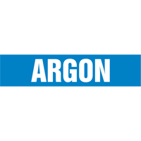 Marqueur de tuyau "Argon", Autocollant, 4" h x 24" la, Blanc/bleu GTA Hardware Inc
