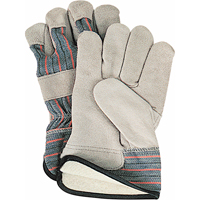 Winter-Lined Fitters Gloves, Large, Split Cowhide Palm, Cotton Fleece Inner Lining GTA Hardware Inc