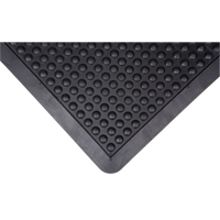 Anti-Fatigue Dome Matting, Bubbled, 2' x 3' x 1/2", Black, Rubber GTA Hardware Inc
