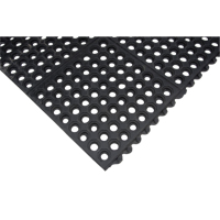 Anti-Fatigue Link Matting, Honeycomb, 3' x 3' x 1/2", Black, Natural Rubber GTA Hardware Inc