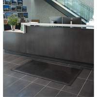 Tapis &agrave; profil bas, Caoutchouc, Grattoir Type, Motif Plein, 3' x 5', Noir GTA Hardware Inc