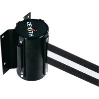 Wall Mount Barrier, Steel, Screw Mount, 7', Black/White Tape GTA Hardware Inc