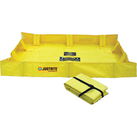 QuickBerm&reg; Lite Containment Berm, 79 gal. Capacity, 4' W x 4' L x 8" H, Snap-Up Bracket GTA Hardware Inc