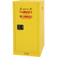 Flammable Storage Cabinet, 16 gal., 1 Door, 23" W x 44" H x 18" D GTA Hardware Inc