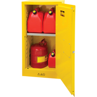Flammable Storage Cabinet, 16 gal., 1 Door, 23" W x 44" H x 18" D GTA Hardware Inc