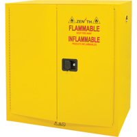 Flammable Storage Cabinet, 30 gal., 2 Door, 43" W x 44" H x 18" D GTA Hardware Inc