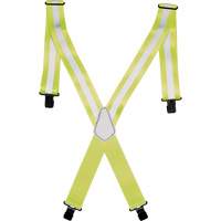 Bretelles de travail haute visibilit&eacute; 2", Jaune lime haute visibilit&eacute;, Couleur r&eacute;fl&eacute;chissante Argent, Taille unique GTA Hardware Inc