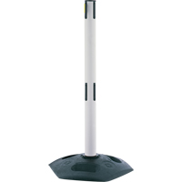 Poteau receveur robuste &agrave; ligne double, Hauteur de 38", Blanc GTA Hardware Inc