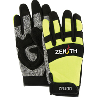 Gants de m&eacute;canicien ZM500 haute visibilit&eacute; r&eacute;sistants aux coupures, Paume PEHP, Taille 2T-Grand GTA Hardware Inc