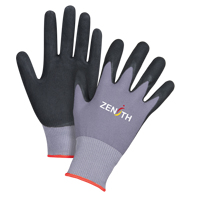 Gants ZX-1 de premi&egrave;re qualit&eacute; compatibles avec les &eacute;crans tactiles, 6/T-petit, R&ecirc;vetement Mousse de nitrile, Calibre 15, Enveloppe en Nylon GTA Hardware Inc