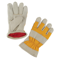 Gants de travail doubl&eacute;s pour l'hiver de premi&egrave;re qualit&eacute;, Moyen, Paume en Cuir fleur de porc, Doublure en Molleton de mousse GTA Hardware Inc