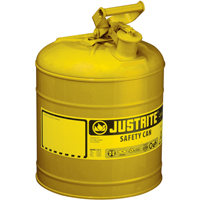 Safety Cans, Type I, Steel, 2 US gal., Yellow, FM Approved/UL/ULC Listed GTA Hardware Inc