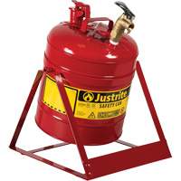 Laboratory Safety Can with Faucet, Type I, Steel, 5 US gal., Red, FM Approved GTA Hardware Inc