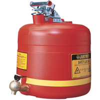 Laboratory Safety Can with Faucet, Type I, Steel, 5 US gal., Red, FM Approved GTA Hardware Inc