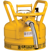 D.O.T. AccuFlow Safety Cans, Type II, Steel, 2.5 US gal., Yellow, FM Approved GTA Hardware Inc