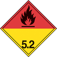 TDG Shipping Labels, Class 5.2, Organic Peroxides, Paper GTA Hardware Inc