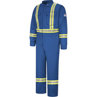 Flame-Resistant Premium Coveralls with Reflective Trim, Size 38, Royal Blue, 12.2 cal/cm² GTA Hardware Inc