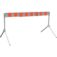 Street Barricade, A-Frame, 6' L x 5-1/2" H, Orange/White GTA Hardware Inc