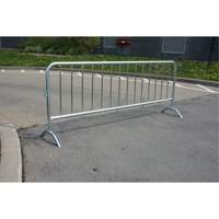 Portable Barrier, Interlocking, 102" L x 40" H, Silver GTA Hardware Inc