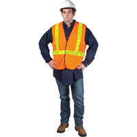 5-Point Tear-Away Traffic Safety Vest, High Visibility Orange, Medium, Polyester GTA Hardware Inc