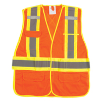 CSA Compliant High Visibility Surveyor Vest, High Visibility Orange, 2X-Large, Polyester GTA Hardware Inc