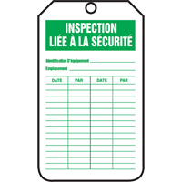 Inspection Tags, Cardstock, 3-1/8" W x 5-7/8" H, French GTA Hardware Inc