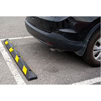 Parking Curb, Rubber, 6' L, Black/Yellow GTA Hardware Inc