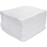 Premium Meltblown Sorbent Pads, Oil Only, 15" x 17", 25 gal. Absorbancy GTA Hardware Inc