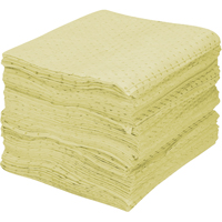 Feuilles absorbantes en fibres fines de premi&egrave;re qualit&eacute;, Mati&egrave;res dangereuses, 15" x 17", 30 gal. d'absorption GTA Hardware Inc