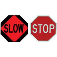 Panneau de signalisation &agrave; deux c&ocirc;t&eacute;s  Stop/Slow  GTA Hardware Inc