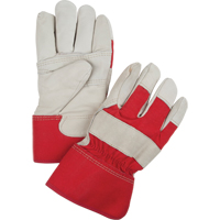 Gants d'ajusteur rouge & blanc doubl&eacute;s pour l'hiver, Grand, Paume en Cuir fleur de vache, Doublure en Boa GTA Hardware Inc