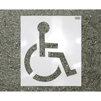 Parking Lot Stencils, Pictogram, 39" GTA Hardware Inc