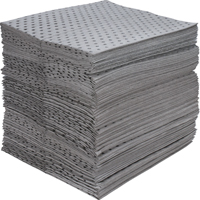 Feuilles absorbantes en fibres fines de calibre industriel, Universel, 15" x 17", 40 gal. d'absorption GTA Hardware Inc