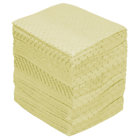 Feuilles absorbantes en fibres fines de calibre industriel, Mati&egrave;res dangereuses, 15" x 17", 40 gal. d'absorption GTA Hardware Inc