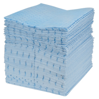 Feuilles absorbantes bleues li&eacute;es de premi&egrave;re qualit&eacute;, Huile seulement, 15" x 17", 30 gal. d'absorption GTA Hardware Inc