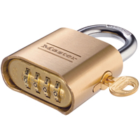 Cadenas &agrave; combinaison, Laiton, Rev&ecirc;tement en laiton, Largeur de 2" GTA Hardware Inc