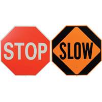 Panneau de signalisation &agrave; deux c&ocirc;t&eacute;s  Stop/Slow  GTA Hardware Inc