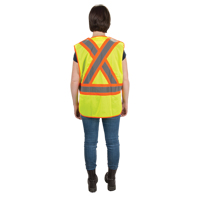 CSA Compliant High Visibility Surveyor Vest, High Visibility Lime-Yellow, 2X-Large, Polyester GTA Hardware Inc