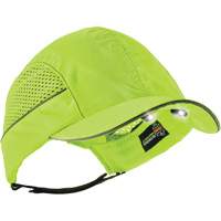 Skullerz&reg; 8960 Short Brim Bump Cap with LED Lighting, High Visibility Lime Green GTA Hardware Inc