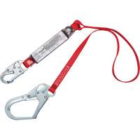 Shock-Absorbing Lanyard, 4', Snap Hook Center, Rebar Hook Leg Ends, Polyester GTA Hardware Inc