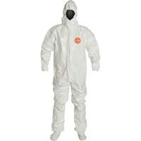 Hooded Coveralls, Tychem&reg; 4000, Medium, White GTA Hardware Inc