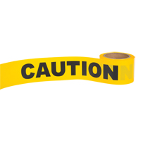 Ruban pour barricade Caution, Anglais, 3" la x 300' lo, 1,5 mil, Noir sur jaune GTA Hardware Inc