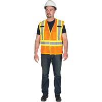 5-Point Tear-Away Premium Safety Vest , High Visibility Orange, Large/X-Large, Polyester GTA Hardware Inc
