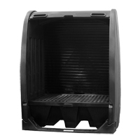 Spill Containment Sheds With Drain, 61" L x 37.25" W x 72.75" H, 1000 lbs. Load Capacity GTA Hardware Inc